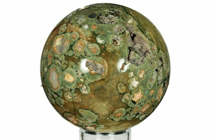 Polished Rainforest Jasper (Rhyolite) Sphere - Australia #208030